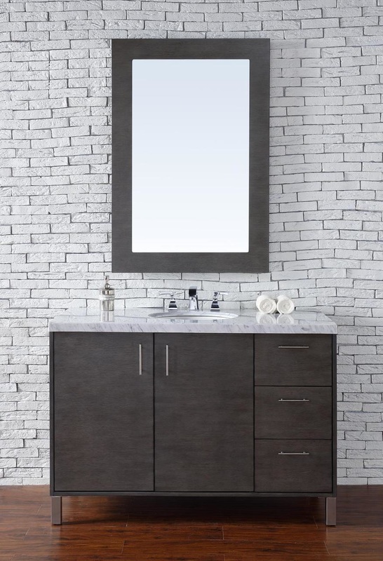 48 inch Silver Oak Finish Single Modern Bathroom VanityPicture